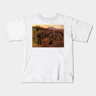 “The Tenderfoot” by Charles M Russell Kids T-Shirt